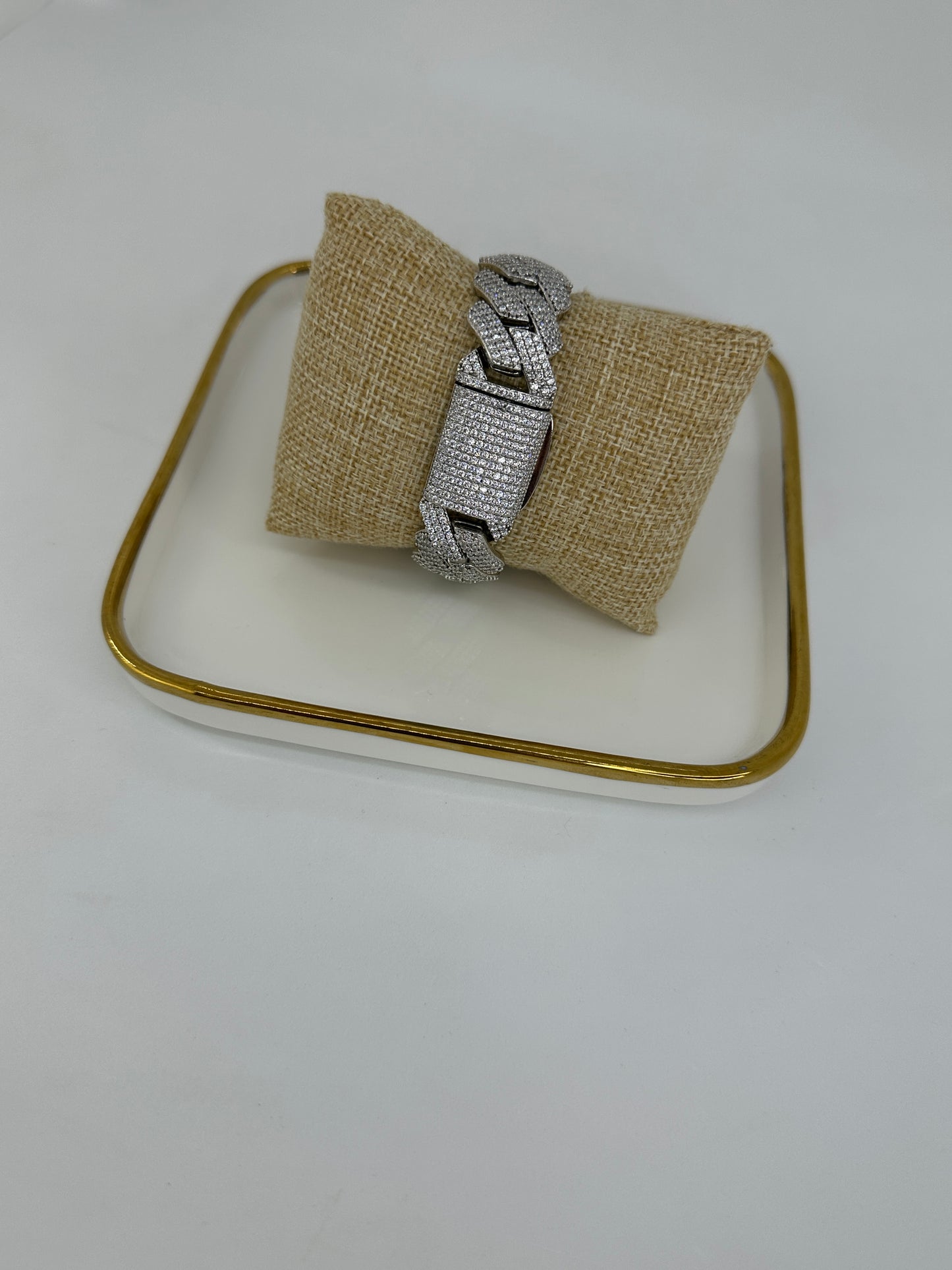Brazalete Cubano Silver