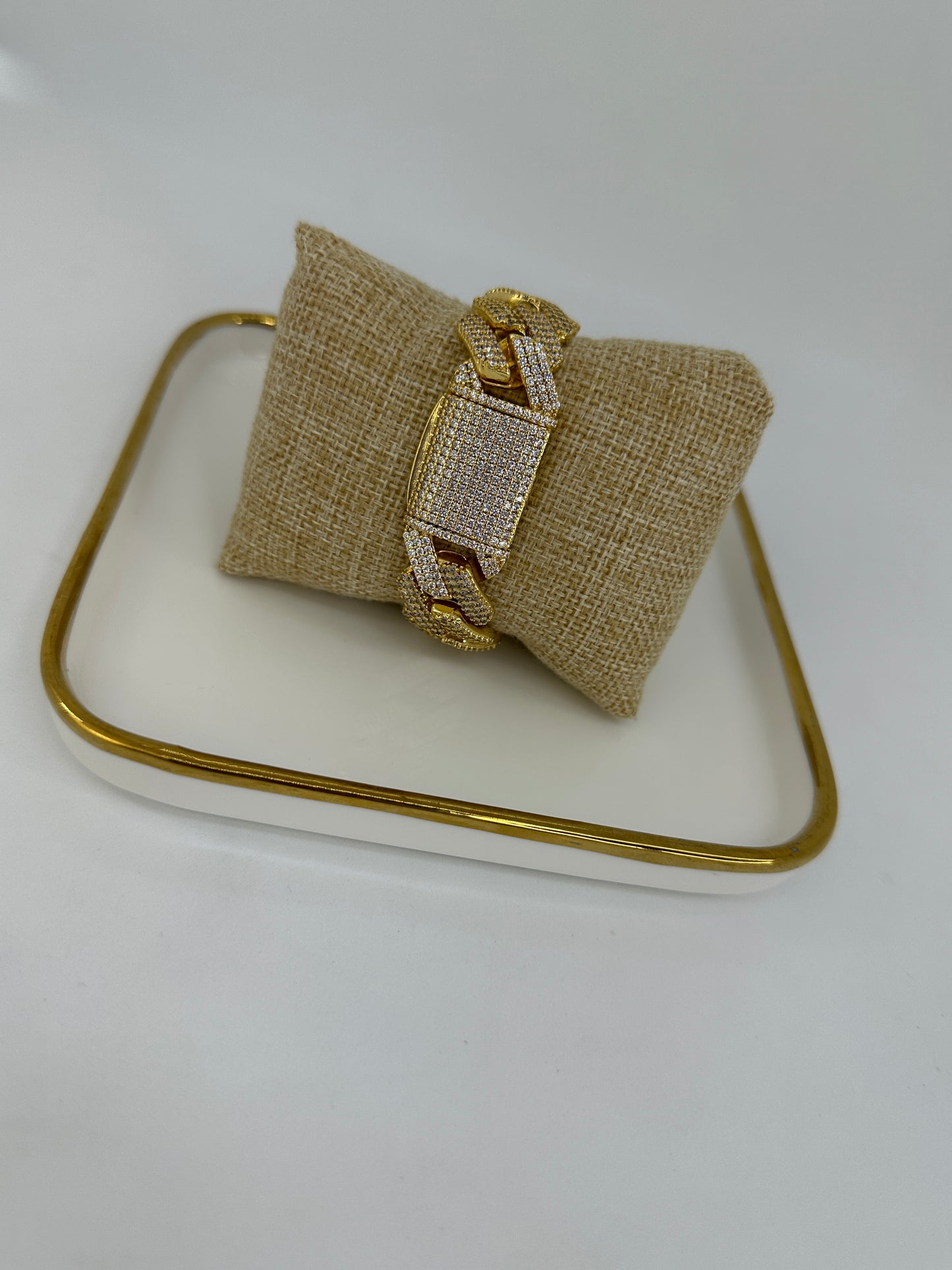 Brazalete Cubano Oro