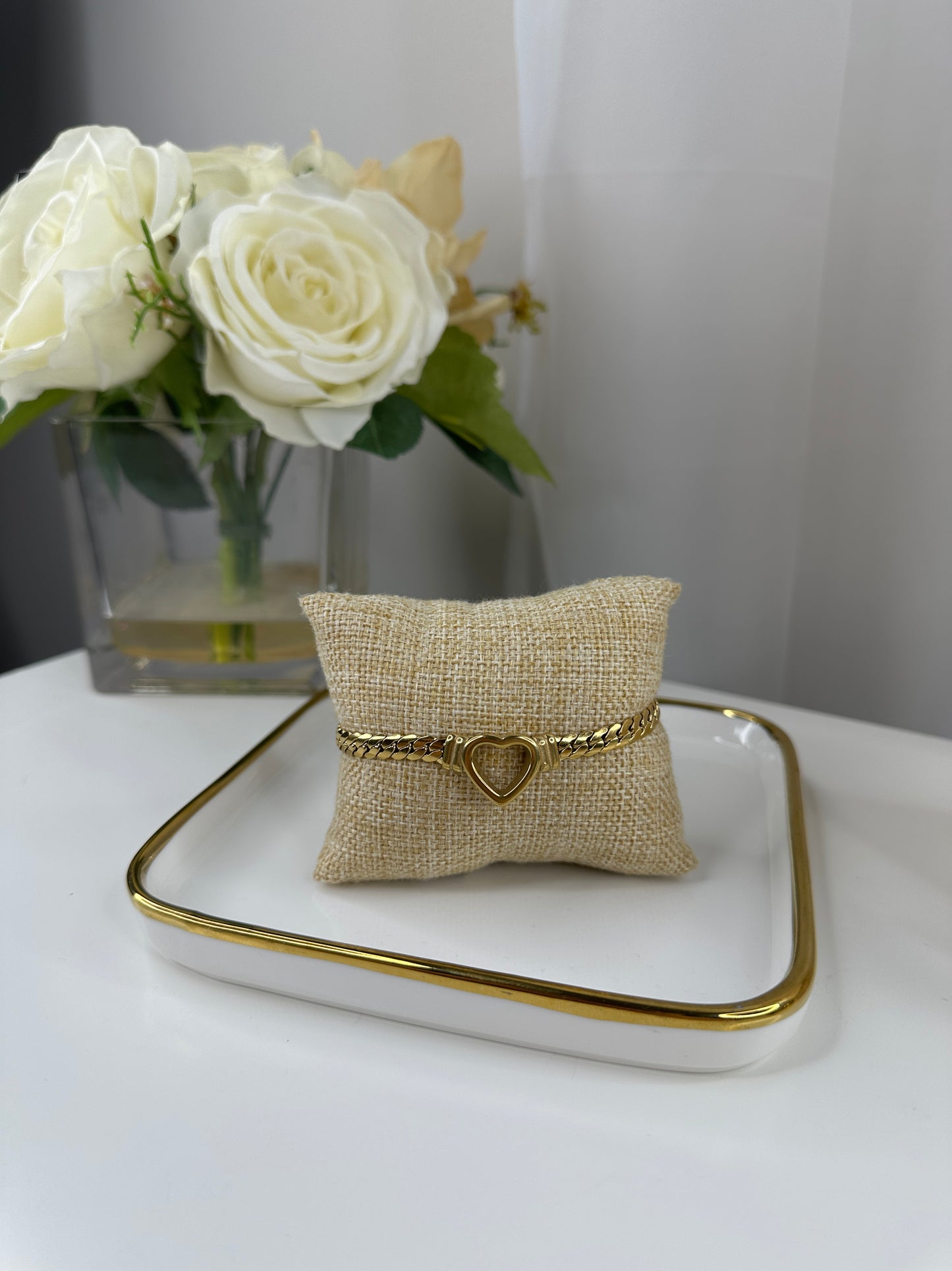 Set de Chocker Corazón Oro