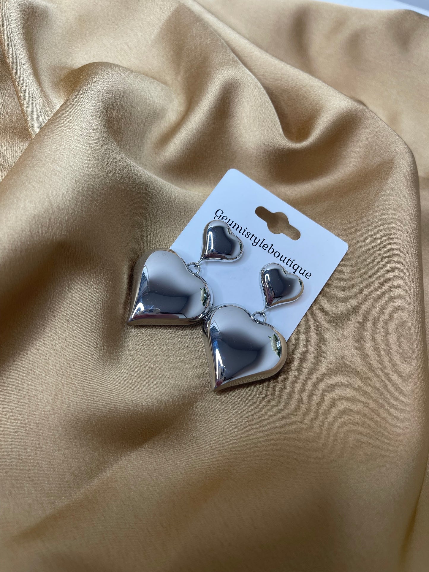 Aretes de Corazón Plata
