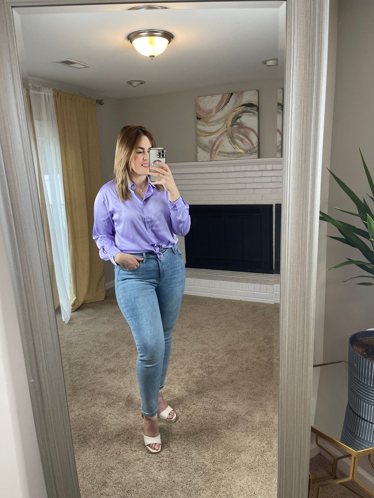 Coquete Satin Top - Purpura
