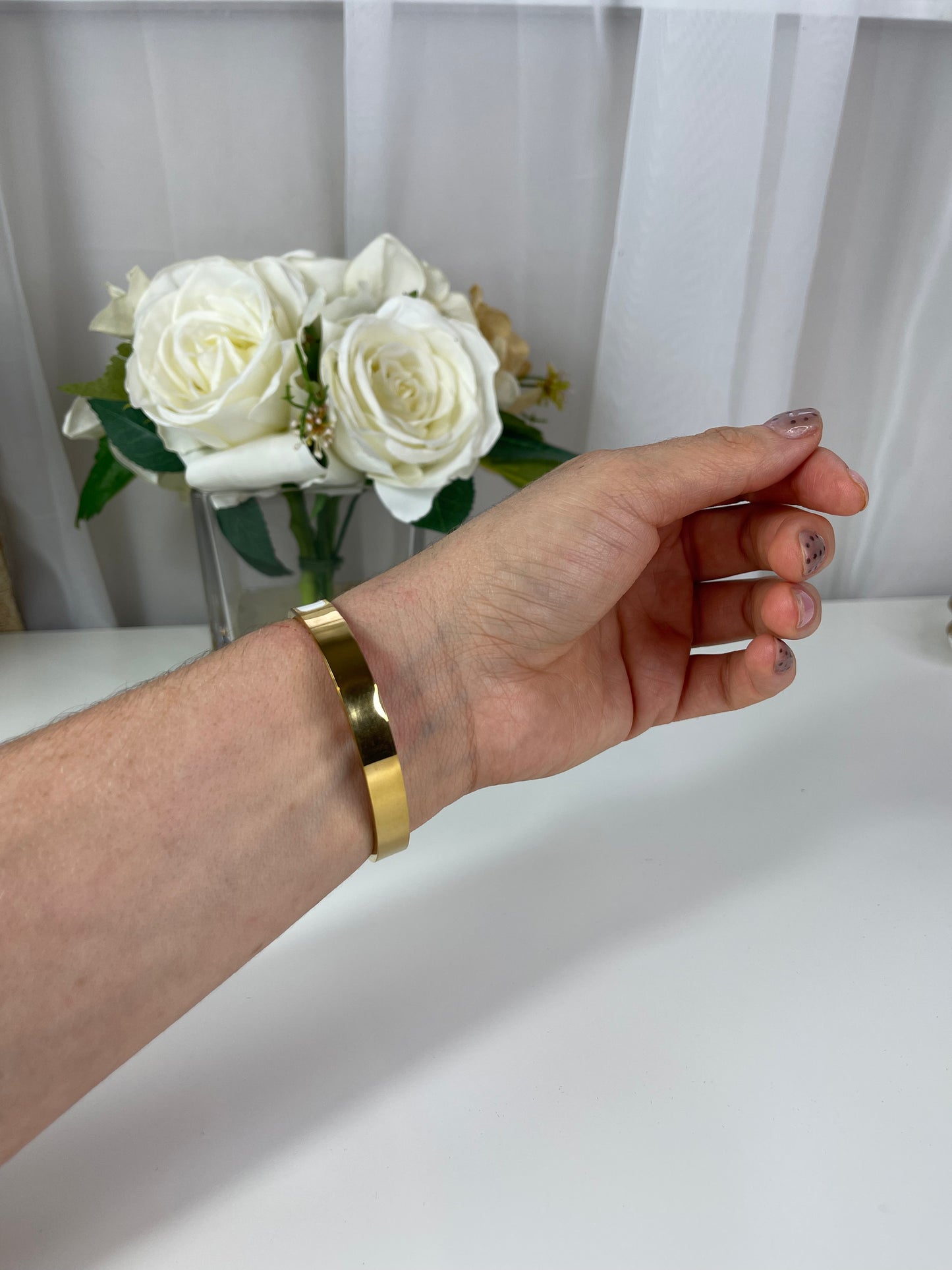 Brazalete Jossy Blanca con Oro