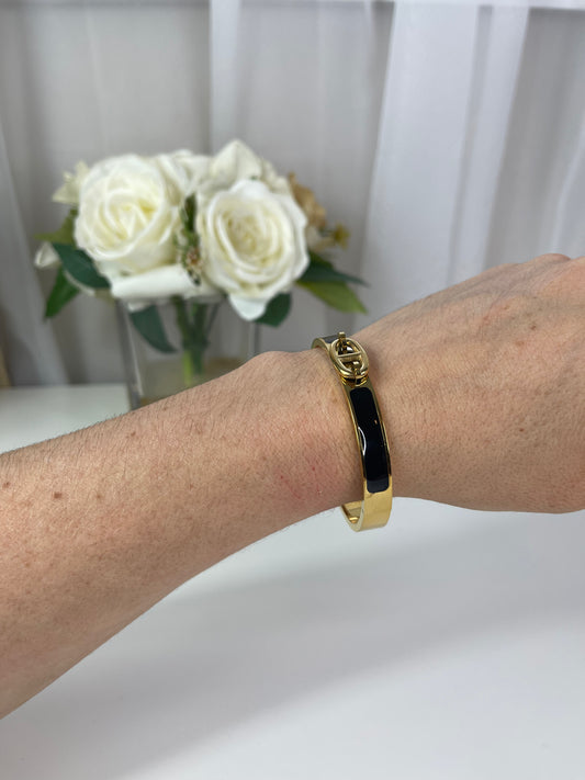 Brazalete Jossy Negra con Oro