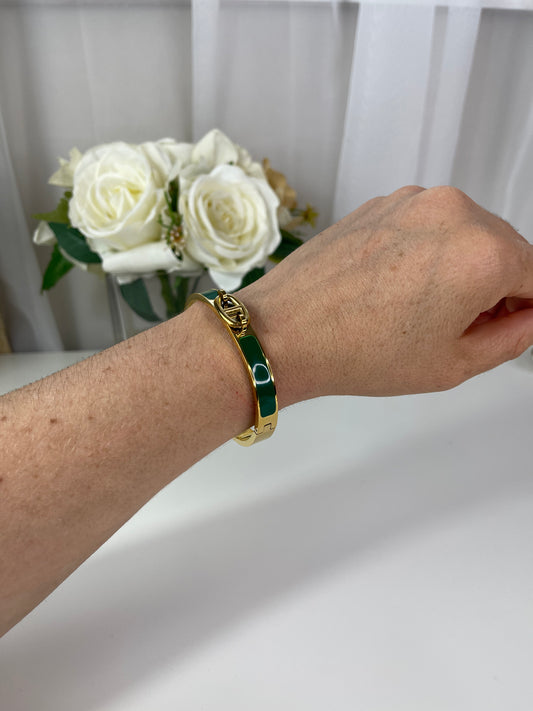 Brazalete Jossy Verde con Oro