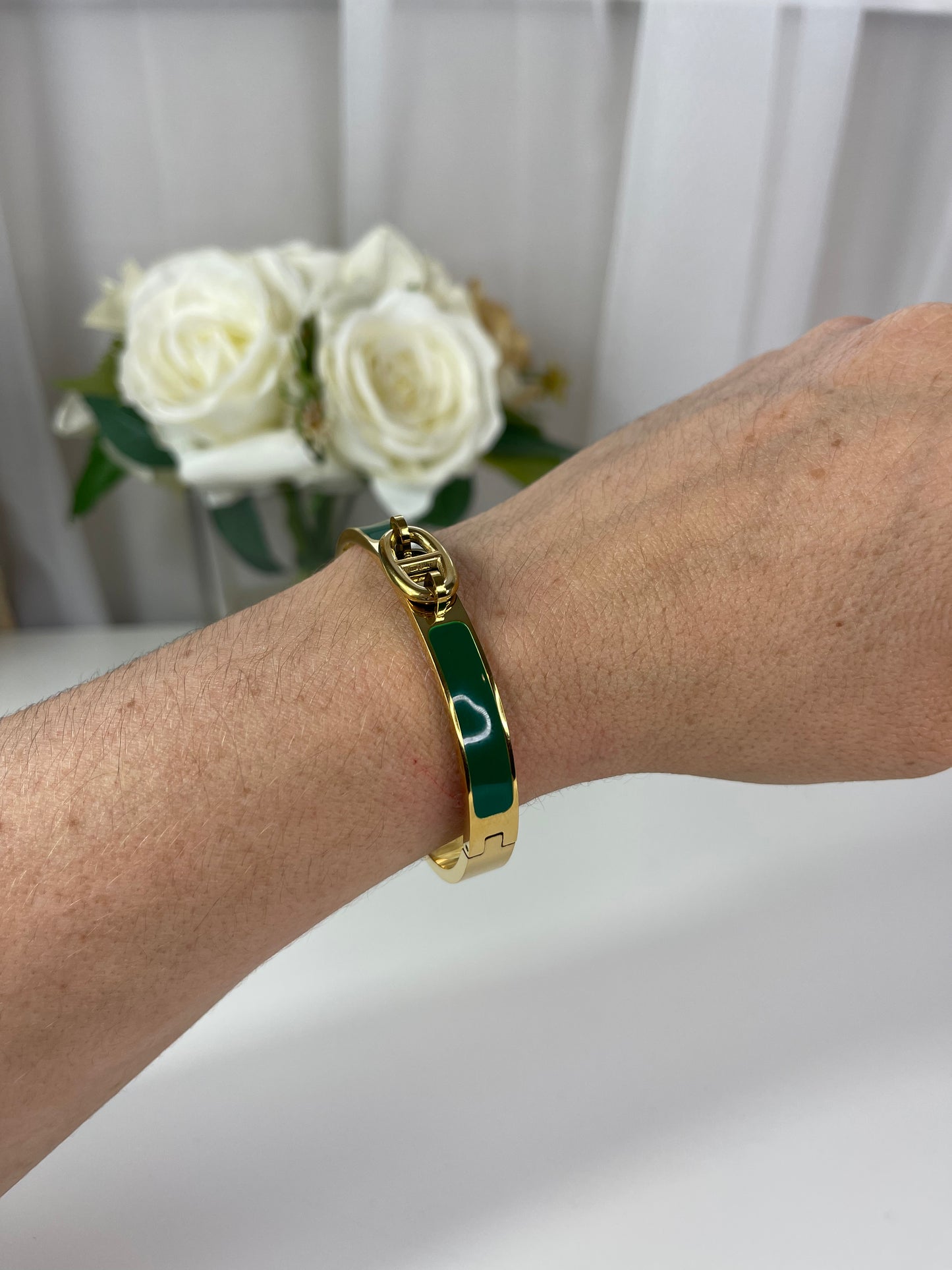Brazalete Jossy Verde con Oro